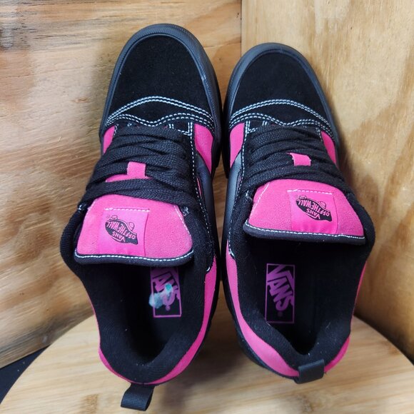 Vans Knu Womens Stack Platform Pink Black Skate Sneakers Size 9 - Picture 6 of 10